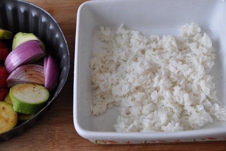 Гарнир из риса, запечённого с овощами: шаг 4