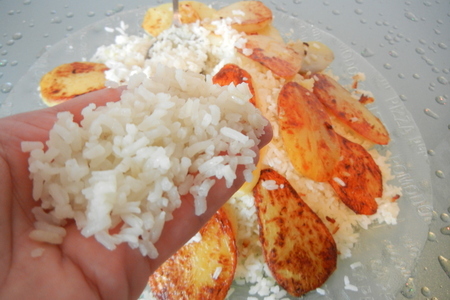 Рис на гарнир и газмах из картофеля: шаг 8