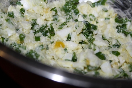 Пирожки-гриль с фетой, яйцом, зеленью и рисом: шаг 3
