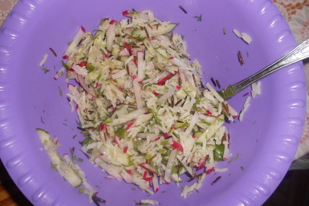 Овощной салат с рисом басмати микс в помидорных чашечках: шаг 6