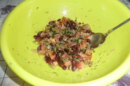 Салат с фасолью "кидни": шаг 8