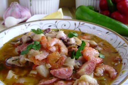 Лигурийский суп с морепродуктами. обед от кучеры: шаг 7