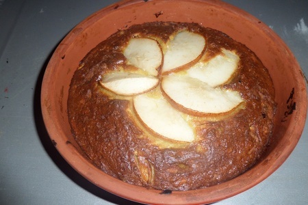 Пирог -лепешка с яблоком и курагой: шаг 6