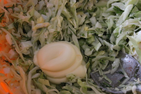 Салат из молодой капусты с сыром: шаг 4