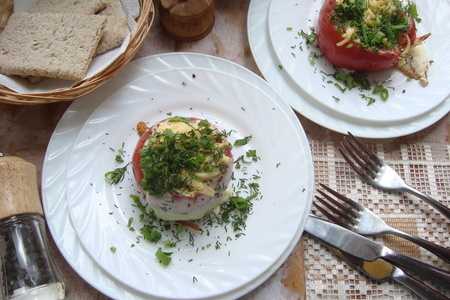 Яичница в помидоре-завтрак: шаг 7