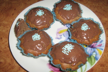 Шоколадные кексы с халвой: шаг 10