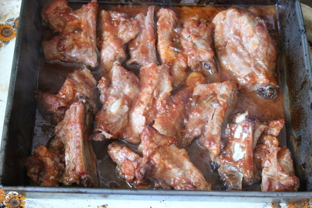 Свиные ребрышки, запеченные в кетчупе с овощным гарниром: шаг 6