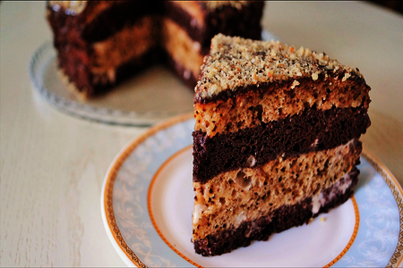 Шоколадно-ореховый торт | нежный, сочный и очень вкусный : шаг 7