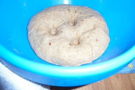 Цельнозерновой хлеб с семенами льна и кунжутом: шаг 7