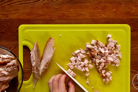 Салат с баклажанами и копчёной курицей для праздничного стола: шаг 4