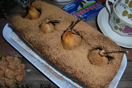 Шоколадный кекс с грушей: шаг 8