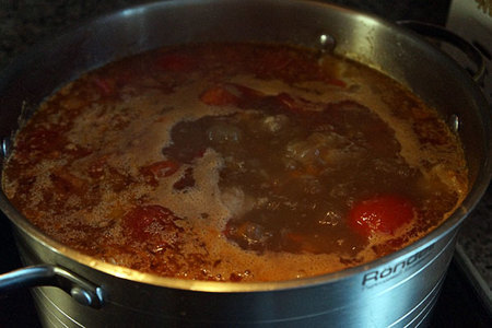 Красный суп со свининой и чечевицей: шаг 11