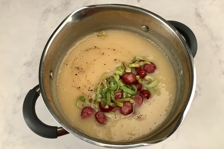 Картофельный суп-пюре с колбасками: шаг 9