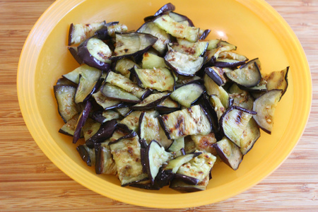 Сицилийский салат с баклажанами: шаг 2