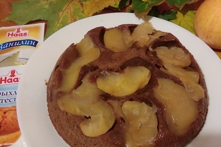 Шоколадно-ванильный пирог с яблоками: шаг 8