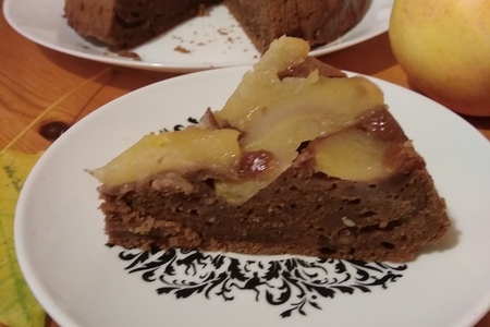Шоколадно-ванильный пирог с яблоками: шаг 9