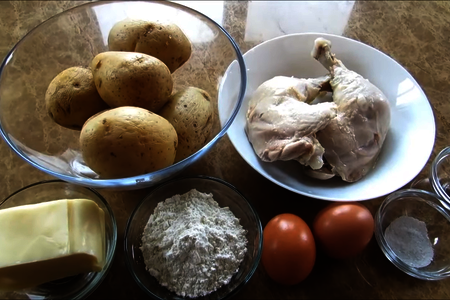 Картофельная лепешка с курицей и сыром: шаг 1