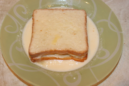 Французские тосты с ванильным заварным кремом и бананом.: шаг 5