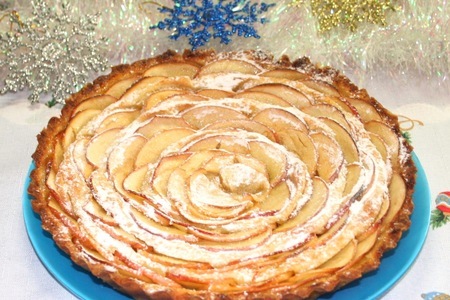 Ароматный яблочный пирог «роза с мороза»: шаг 12