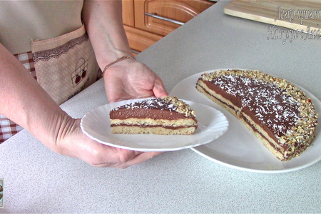 Бананово-шоколадный постный торт: шаг 10