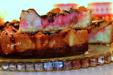 Творожный пирог с яблочно-малиновым суфле  : шаг 13