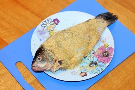 Рыба под ореховой корочкой и с овощными блинчиками.: шаг 10