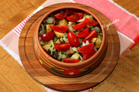 Салат с маринованными опятами в горчичном соусе: шаг 8