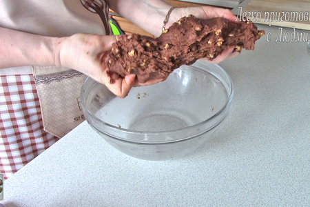 Постное (вегетарианское) шоколадное печенье с орехами: шаг 5