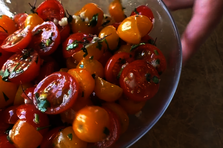 Быстрые маринованные помидоры в итальянском стиле : шаг 4