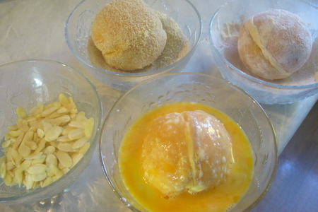 Персики с сыром в ореховой скорлупе: шаг 6