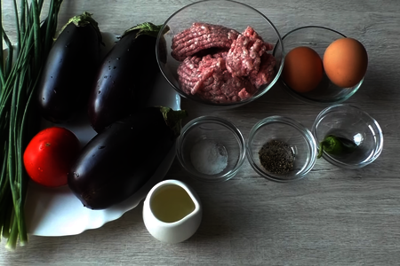 Закуска баклажаны с фаршем / eggplant with meat: шаг 1