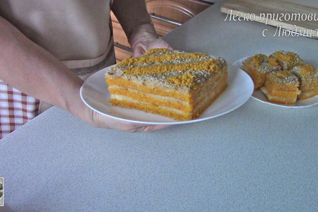 Постный (вегетарианский) морковный торт с цитрусовым кремом: шаг 13