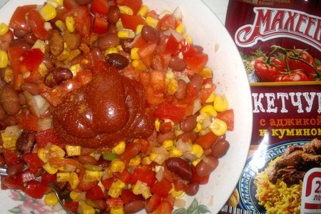 Овощной салат по-мексикански с кетчупом "махеевъ" #махеевъ_чудеса_за_полчаса: шаг 6