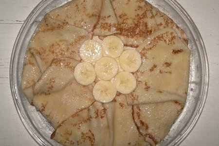 Блинный пирог с творогом и бананом: шаг 14