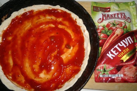 Пицца с оливками и беконом, "махеевъ", россия: шаг 5