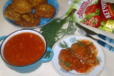 Икорные оладьи с томатно-луковой заливкой, "махеевъ", россия: шаг 11
