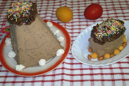 Творожно-шоколадная пасха с орехами #пасха: шаг 12