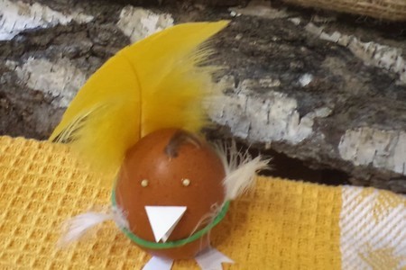 Украшаем яйца "мой павлинчик" # пасха: шаг 3