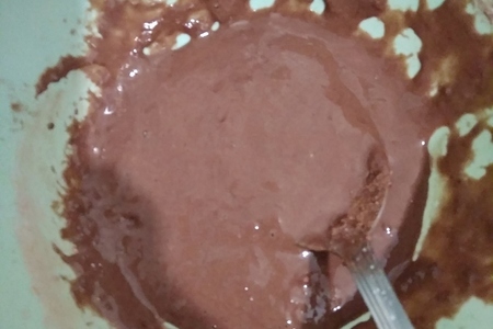 Шоколадный кекс с рикоттой и вишневым джемом «махеевъ» «кусочки лета»: шаг 3