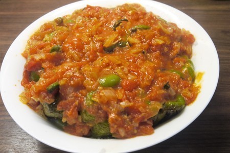 Жаренный болгарский перец под томатным соусом: шаг 5