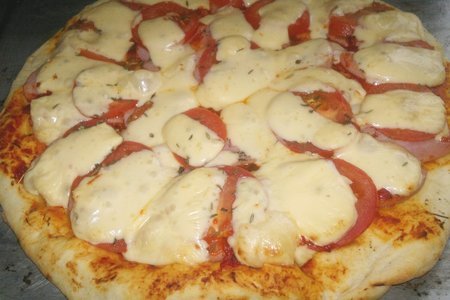 Пицца с ветчиной и помидорами: шаг 14