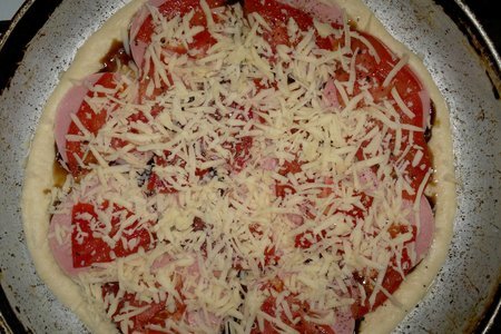 Бездрожжевая пицца с соусом терияки: шаг 11