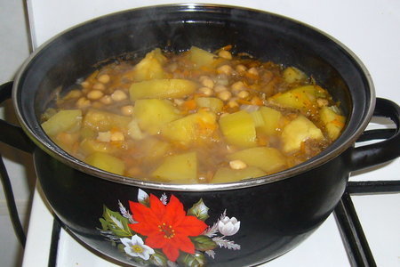 Суп-пюре с нутом и овощами: шаг 4