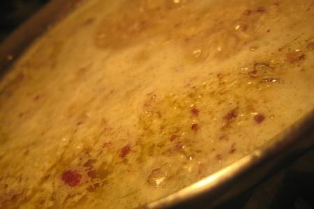 Крем-суп из фундука с фуа гра и трюфелем.: шаг 4