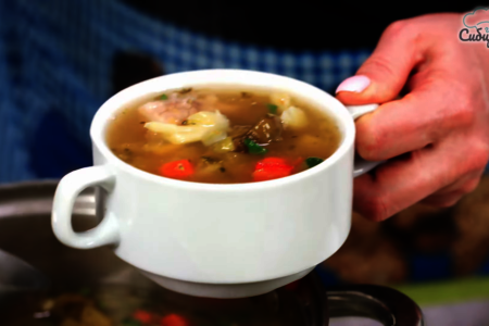 Густой овощной суп с мясом говядины и свинины: шаг 8