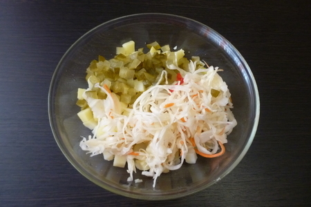 Деревенский салат с домашними соленьями  #постныйстол: шаг 2