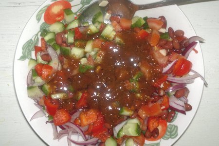 Салат из овощей с фасолью #постныйстол: шаг 8