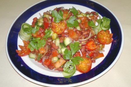 Салат из овощей с фасолью #постныйстол: шаг 9