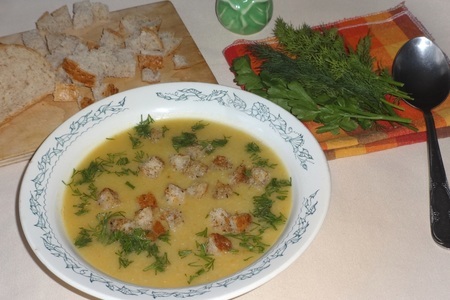 Гороховый суп-пюре с сухариками #постныйстол: шаг 14