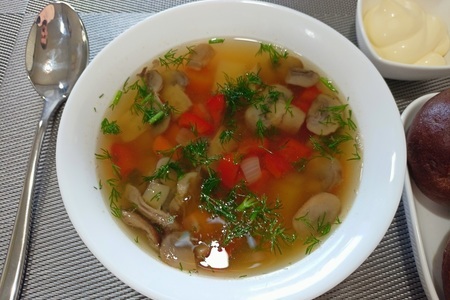 Постный гороховый суп с грибами  #постныйстол: шаг 6